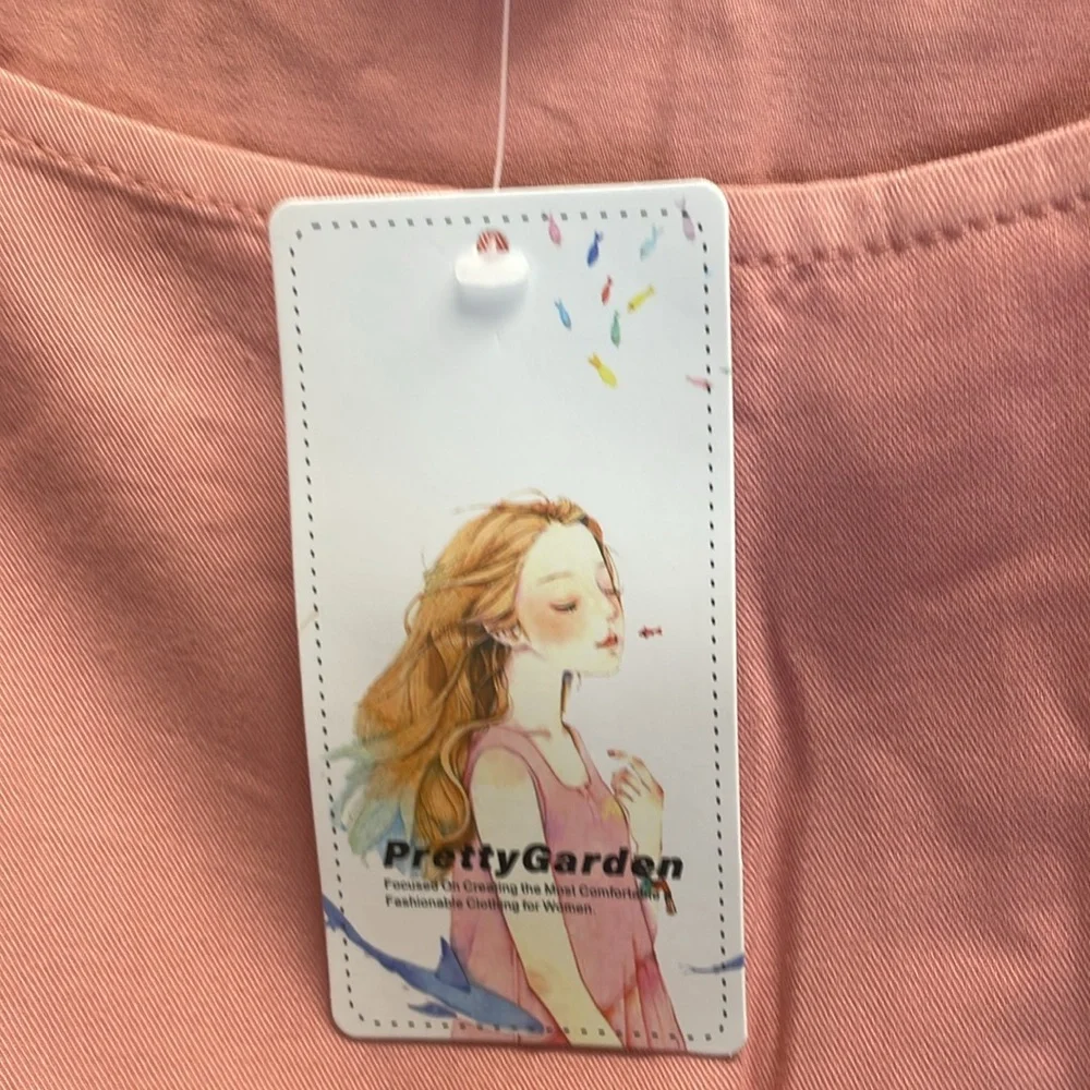 PRETTYGARDEN Women's 2 Piece Casual Cropped Tank Top High Waist Shorts Set L - Picture 4 of 6